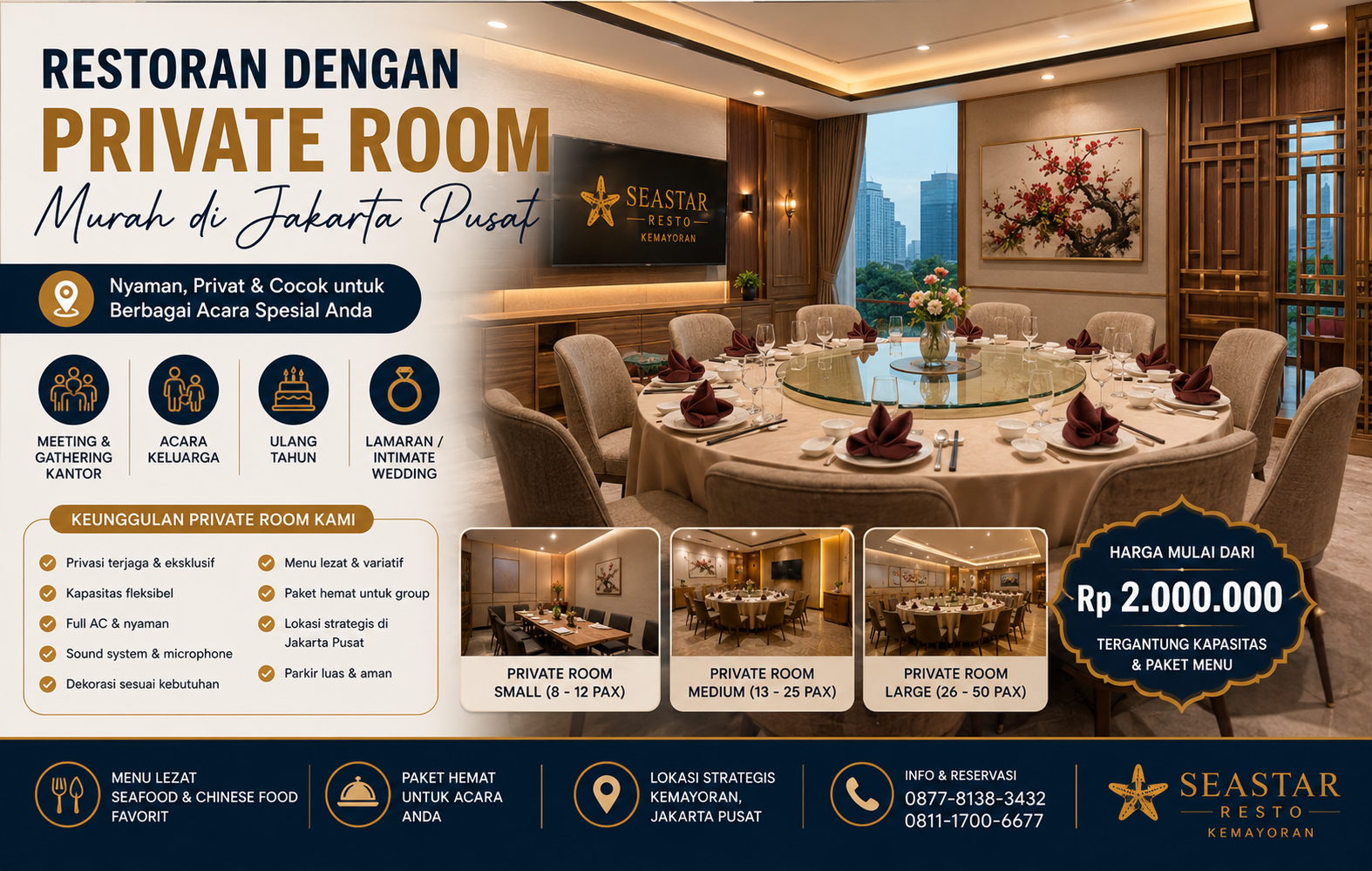 Rekomendasi Restoran dengan Private Room Murah di Jakarta Pusat + Harga & Fasilitas Lengkap