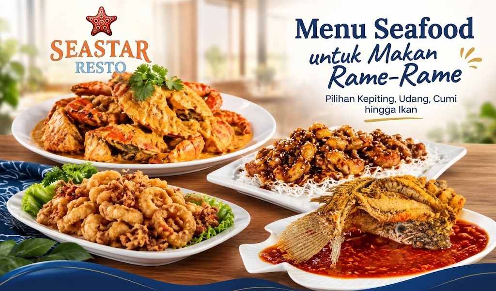 Menu Seafood untuk Makan Rame-Rame: Pilihan Kepiting, Udang, Cumi hingga Ikan