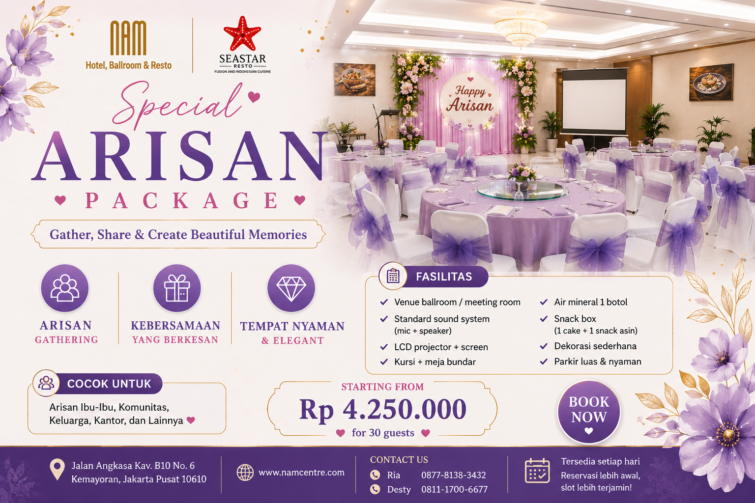 Tempat Arisan Murah Kemayoran Nyaman &amp; Elegan untuk Acara Ibu-Ibu